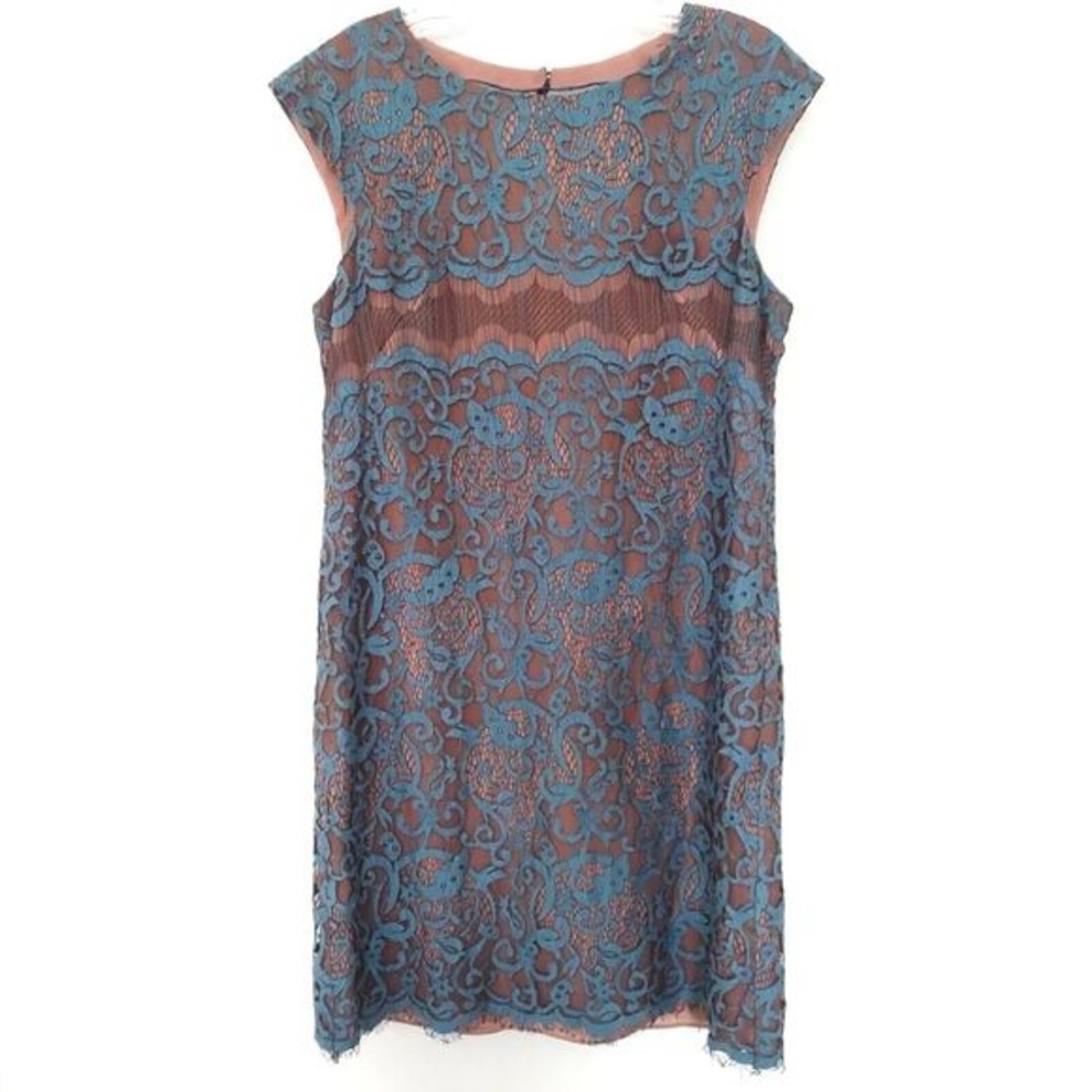 Lace Overlay Shift Dress